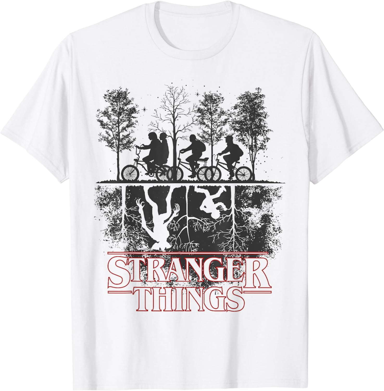 Stranger Things The Upside Down Logo T-Shirt Men's and women's Printed ...