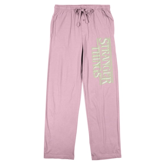 Stranger Things Title Art Women’s Pink Sleep Pajama Pants-XS