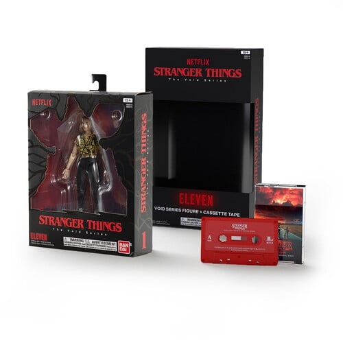 Stranger Things Void Series Eleven Action Figure Set with Cassette Bundle, Think 3Fold, Toys