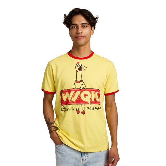 Stranger Things WSQK Men's Ringer Tee-Small