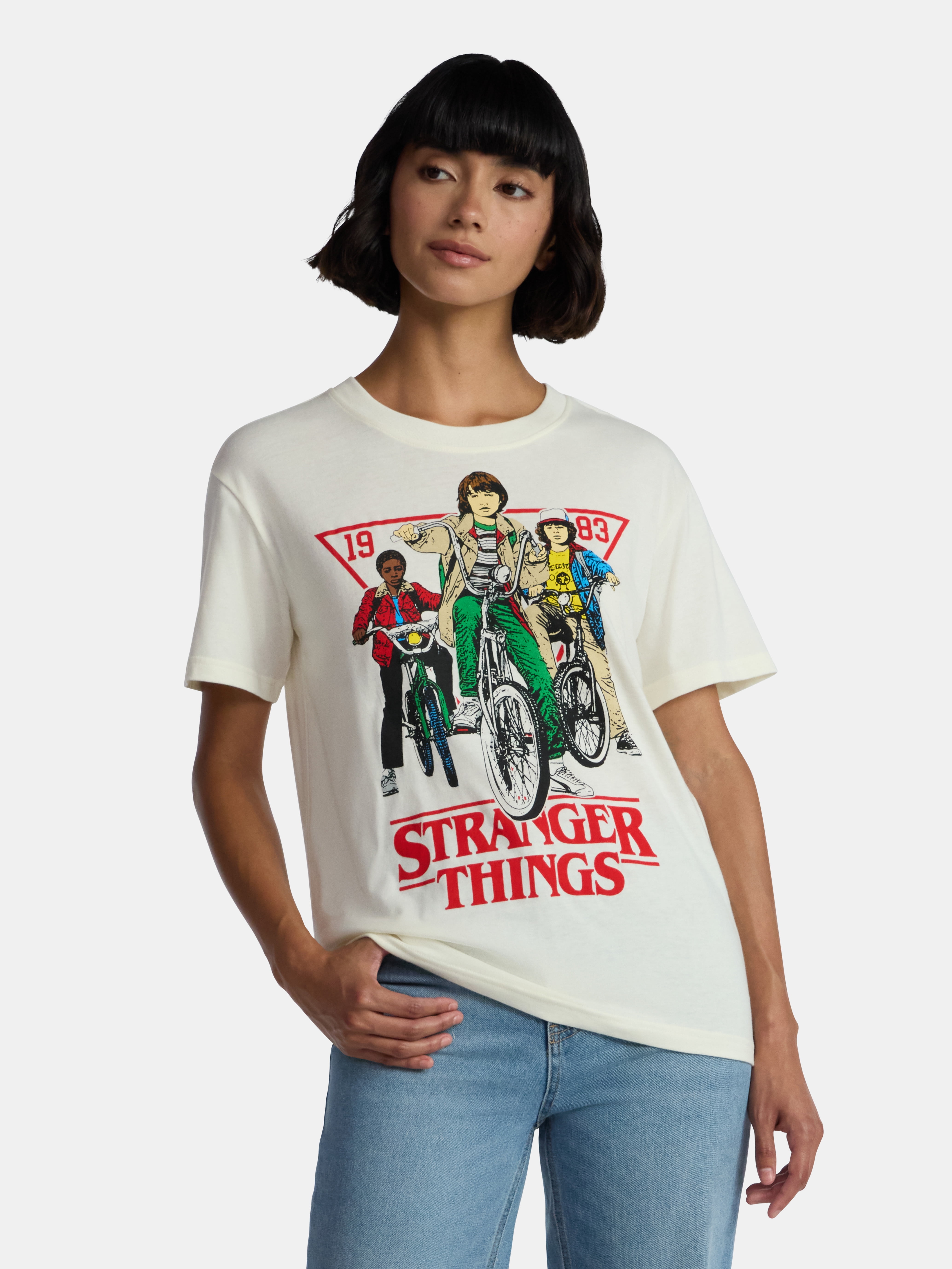 Netflix Stranger Things Graphic Tee with Short Sleeves, Women's