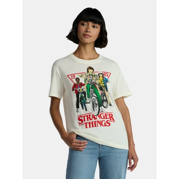 Netflix Stranger Things Graphic Tee with Short Sleeves, Women’s Sizes XXS-XXL