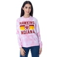 thumbnail image 1 of Stranger Things Women's Hawkins Indiana Tie-Dye  Skimmer Long Sleeve T-Shirt, 1 of 4