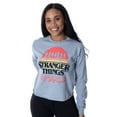 thumbnail image 1 of Stranger Things Women's Shirt Distressed Group Long Sleeve For Women Adult Skimmer Tee, 1 of 5