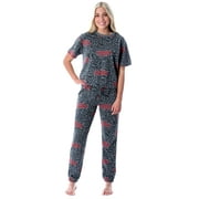 SEVEN TIMES SIX Stranger Things Women's Skimmer Shirt And Jogger Pants Matching 2 Piece Lounge Set