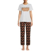 Stranger Things Women's and Women's Plus Short Sleeve Top and Sleep Pant Pajama Set, 2pc