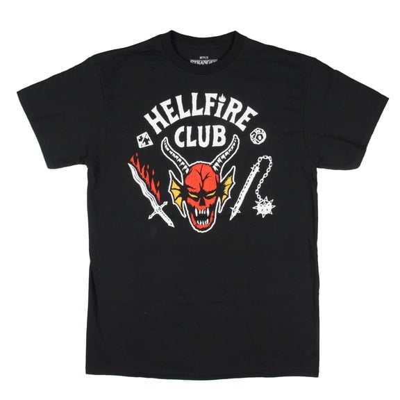 Strangers Things Mens' Hellfire Club Logo Design Graphic Print-T-Shirt