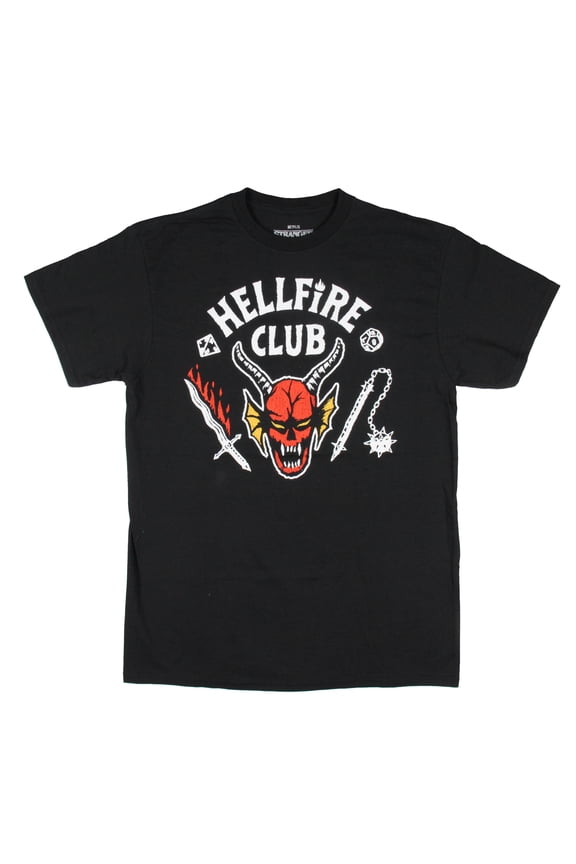 Strangers Things Mens' Hellfire Club Logo Design Graphic Print-T-Shirt