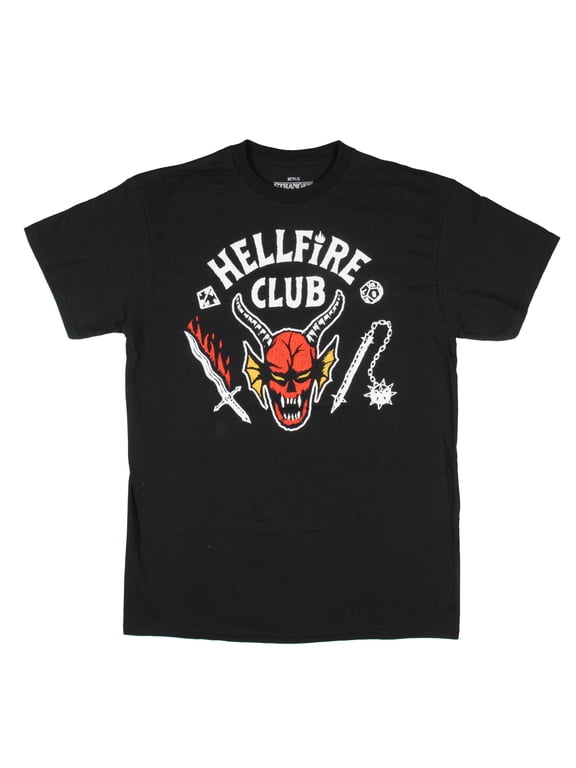 Strangers Things Mens' Hellfire Club Logo Design Graphic Print-T-Shirt