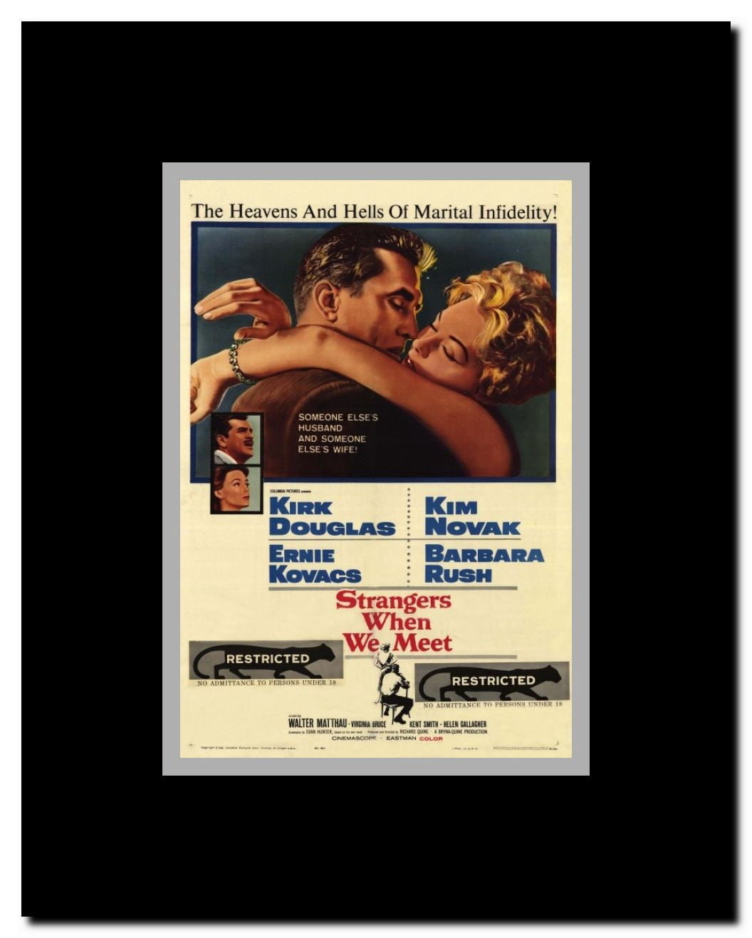 Strangers When We Meet Framed Movie Poster