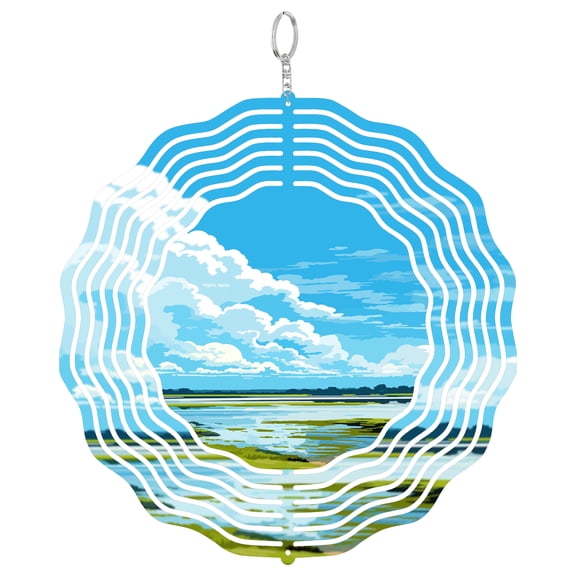 Strangford Lough 3D Wind Spinner Stainless Steel Kinetic Yard Art Garden Decor Northern Ireland Nature Gift