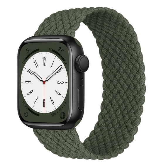 Strap for Apple Watch Bands 44mm 40mm 49mm 45mm 41mm 38mm 42mm 44 45 mm Braided Bracelet for iWAtch Ultra 2 series SE 9 7 6 3 8 Band (Inverness Green,L,42mm 44mm 45mm 49mm)