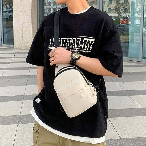 Strap Bag Crossbody Backpack with Headphone Hole, Versatile Hiking and Travel Chest Bag, Practical Crossbody Sling Backpack for Outdoor Activities and Everyday Use