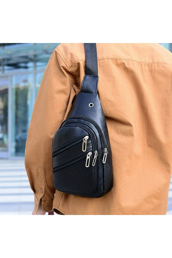 Strap Bag Crossbody Backpack With With Headphone Hole Strap Backpack Hiking Backpack Multipurpose Crossbody Chest Bag