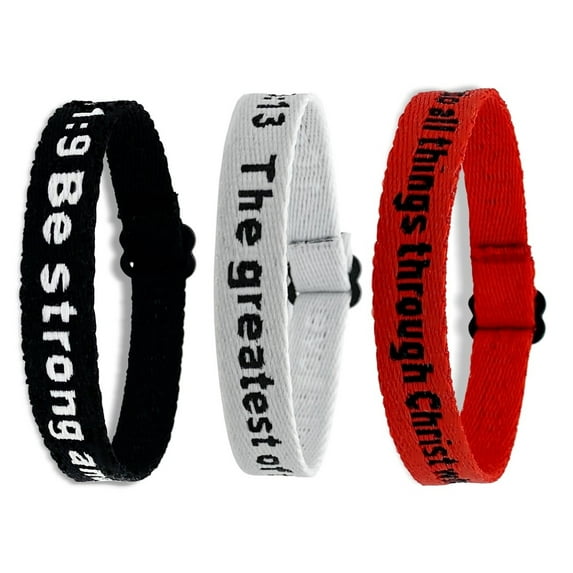 Strap Bracelets with Scripture by Shields of Strength