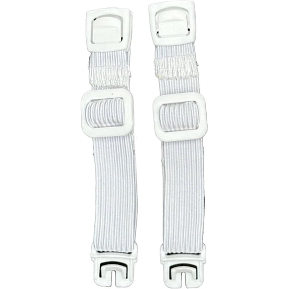 Strap Extenders Pair for Chicken/Duck Diapers by Uni Infinity (Strap Extenders White Button Buckle, One Size, 1, Count)