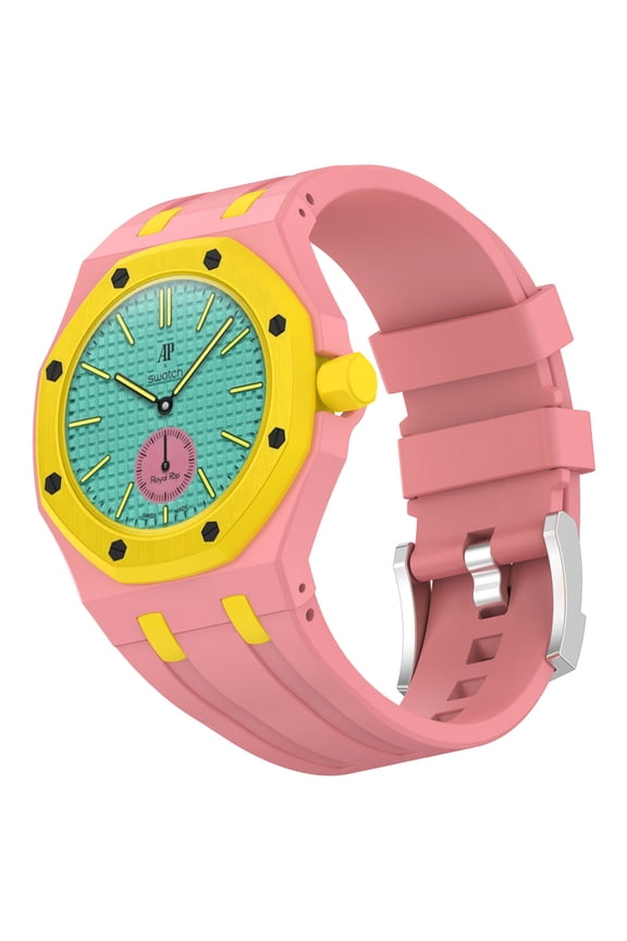 Strap For Swatch x AP Royal POP Silicone Watch Case, Changer To Wristwatch