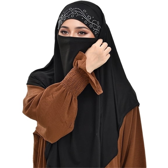 Strap Instant Hijab Solid Jersey Hijab For Woman Hijabs Wrap Lady Casual Headband Ethnic Headscarf