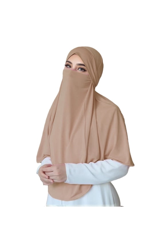 Strap Instant Hijab Solid Jersey Hijab For Woman Hijabs Wrap Lady Casual Headband Ethnic Headscarf