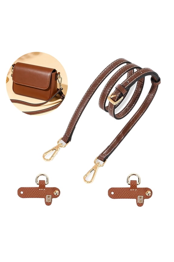 Strap Kit Compatible with Mini Bags - Leather Adjustable Purse Straps for Women's Mini Shoulder Bag(brown)