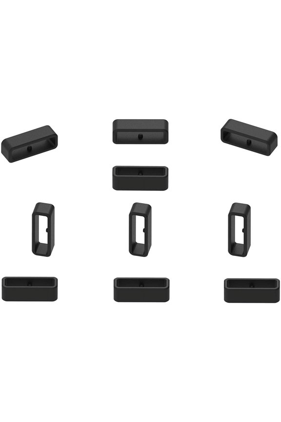 Strap Loop Fastener Rings Compatible With Garmin Forerunner 945 Band Strap Wristband Soft Flexible Silicone Keeper Security Loop Bands Black (11 Of Pack, Black)