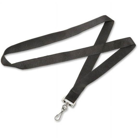 Strap Neck Lanyard with J-Hook, Black
