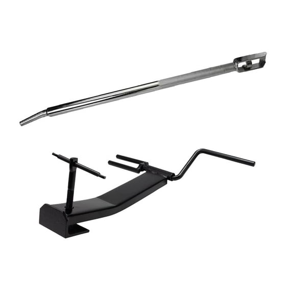 Strap Winder w/ Winch Bar for Flatbed Trailer - Black Powder Coated Steel, Cargo Tie Down Ratchet Strap Winder - Winch Strap Roller for 2", 3", 4" Straps - Trucking Accessories for Trucks