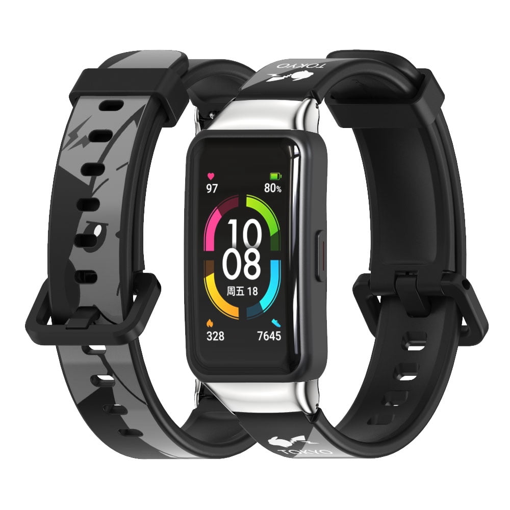 Dotoen Cinturino In Silicone Per Huawei Band 6 E Honor Band 6 - Protezione Sportiva Antiurto Con Fibbia In Lega Di Zinco - Regolabile E Morbido