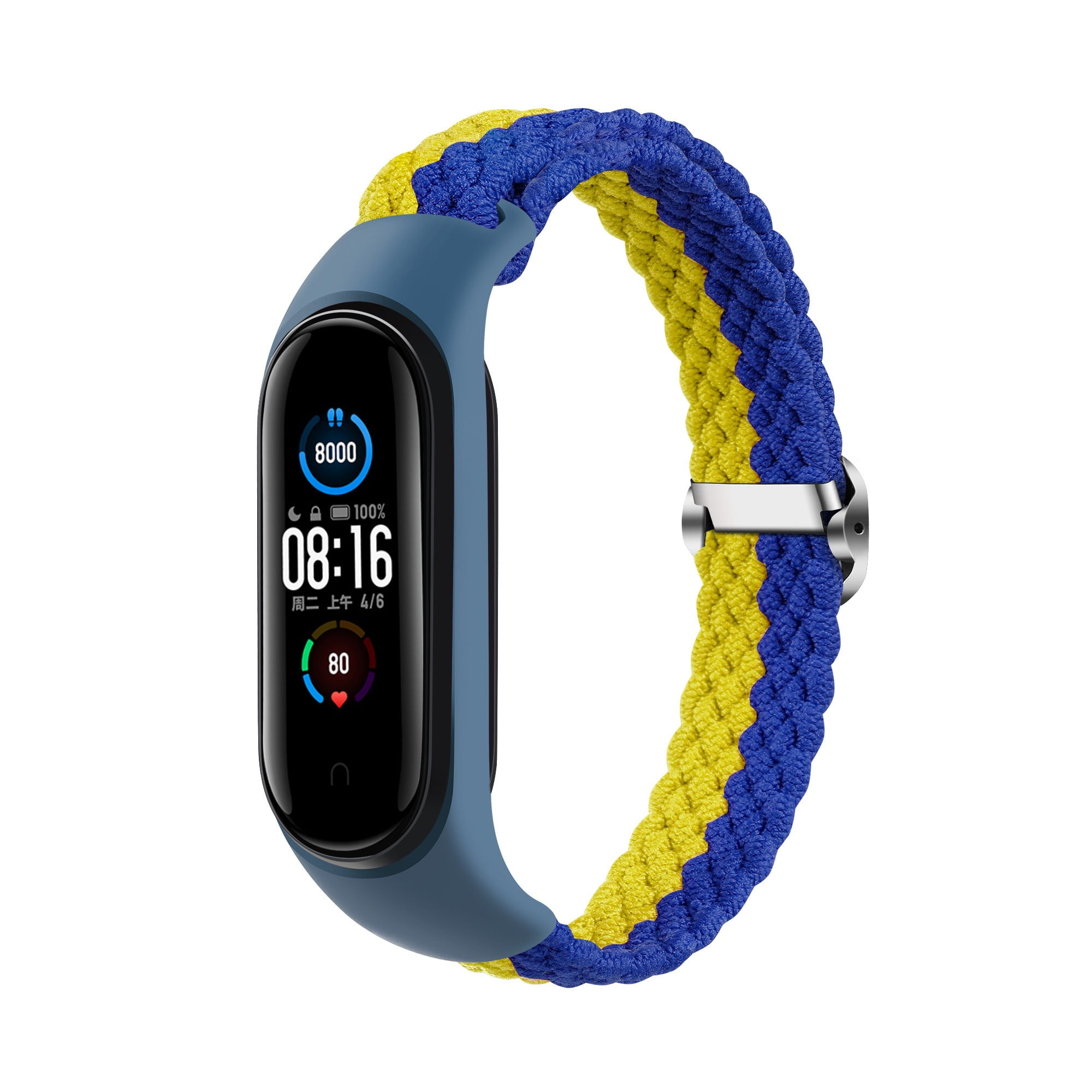 Strap for Mi band 6 bracelet Elastic adjustable Nylon Braided Miband4 miband 5 Wristbands for xiaomi Mi band 4 3 5 6 strap purple yellow Walmart