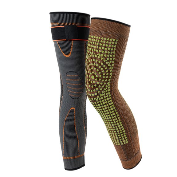 [Strap knee pads [wormwood style] orange] Wormwood extended strap sports knee pads breathable elastic knitted sports protective gear knee protection joint knee pads