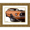 thumbnail image 1 of Strapelias - PR, Pierre 24x18 Gold Ornate Wood Framed with Double Matting Museum Art Print Titled - MACH I Orange, 1 of 4