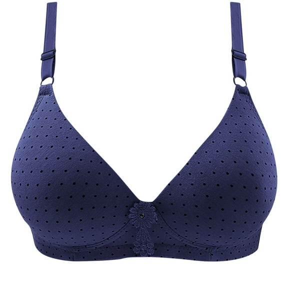 Strapless Backless Bra Women No Underwire Bra Feature V-Neck Push-up Bra Style W-1048 Hook and Eye Closure Plus Size Bras Blue-b L