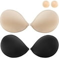thumbnail image 1 of Strapless Backless Sticky Push Up Bra - Invisible Adhesive Bra for Women with Nipple Covers 2025, 1 of 7