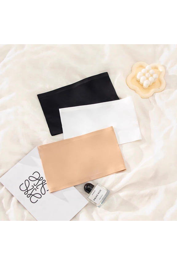 Strapless Bandeau Bra Girls Thin ice silk Wireless Light Teen Bras Girls Strapless Bras Padded Bras for Girls 10-16