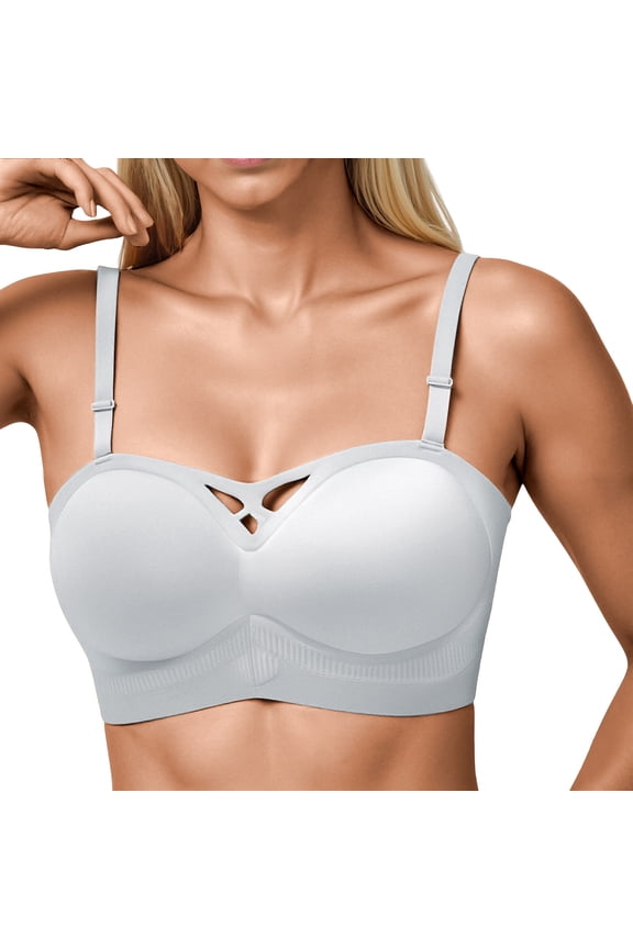 Strapless Bandeau Wrap Bra for Women Seamless Non Marking Comfort Support Gathered Design 2025 Fashion