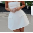 thumbnail image 1 of Strapless Bodycon Midi Dress for Women Sleeveless Boho Beach Dress Tube Top Dress off Shoulder Cocktail Formal Dress with Pockets, 1 of 3