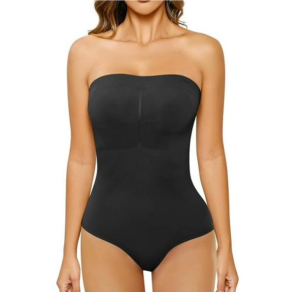 Strapless Bodysuit for Women Tummy Control Shapewear Seamless Sculpting Thong Body Shaper Tank Top