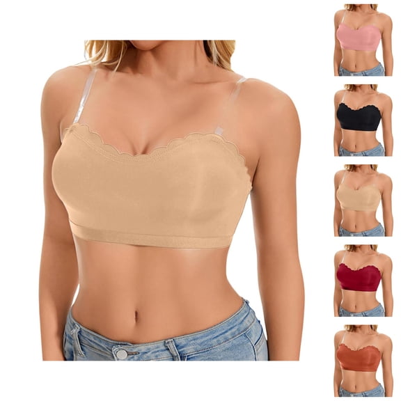 Strapless Bra Backless No Underwire Push Up Bras for Women Bandeau Bra for Everday