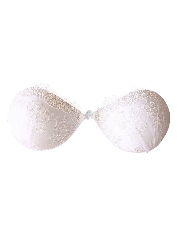 Strapless Bra Backless Self Adhesive Reusable Sticky Push Up Bra Non Wired Strapless Bras for Women