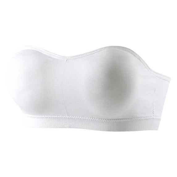 Strapless Bra Non-Slip Seamless Padded Bra Wireless Tube Bralette Push Up No Underwire Tube Bra Women Solid Color Strapless Bra