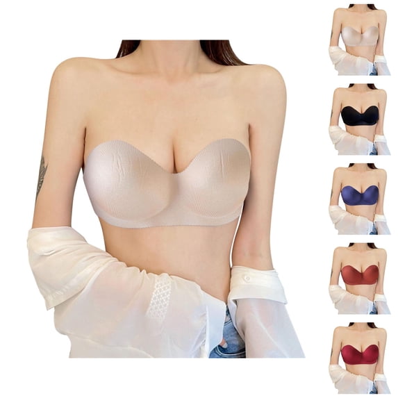 Strapless Bra Wrap Chest Chest Pad Massage Hosiery Women Tube Top Strapless No Steel Ring Bra
