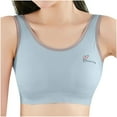 thumbnail image 1 of Strapless Bra for Teens Girls' Sports Underwear with Chest Pads Cropped Tank Bra Tween Sports Bra Blue One Size, 1 of 4