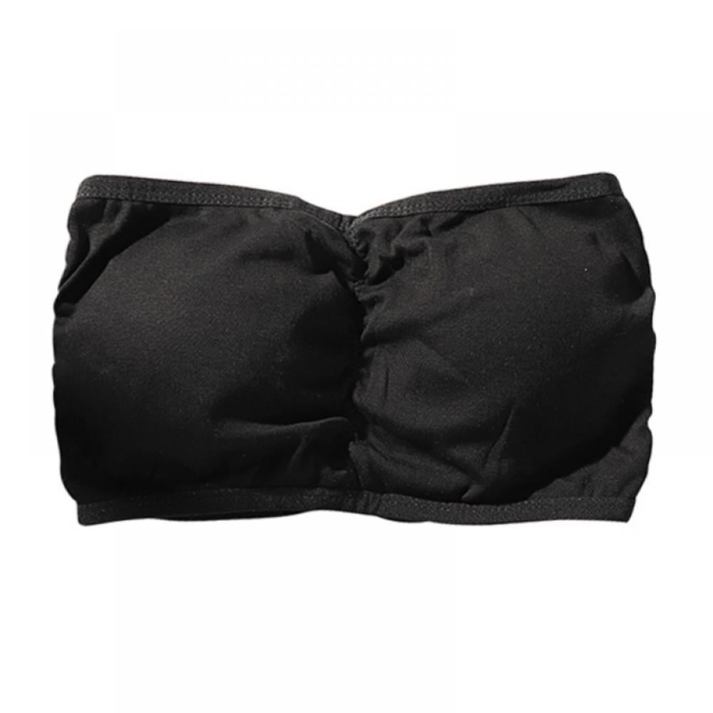 Strapless Bra for Women Padded Non-Slip Silicone Bandeau Bra Seamless Comfort Wirefree Tube Top