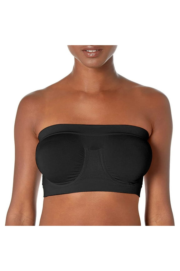 Strapless Bras for Bigger Bust Large Breasts Plus Size Bra Bandeau Everyday Bras Womens Wireless Stretch Bra Plus Size Summer Tube Bras Comfort Stretch Bralette (No Bra Pad)