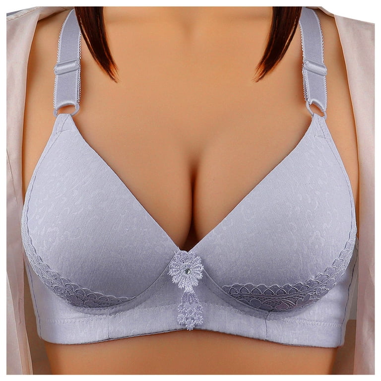 Strapless Bras For Women Comfortable Breathable Without Steel Ring Small  Chest Underwear Grey Sports Bra 95B