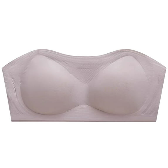 Strapless Bras - Strapless Underwire Bra, Discreet Under Sheer Tops, No- Comfort and Invisible Support Strapless Bra Bandeau Seamless Bra Exposure Bra