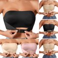 thumbnail image 1 of Strapless Bras for Women, Front Closure Seamless Non- Bra, Breathable Invisible Wireless Bandeau Bra with Convertible Straps for Everyday & Special Occasions, 1 of 7