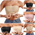 thumbnail image 1 of Strapless Bras for Women, Front Closure Seamless Non- Bra, Breathable Invisible Wireless Bandeau Bra with Convertible Straps for Everyday & Special Occasions, 1 of 5