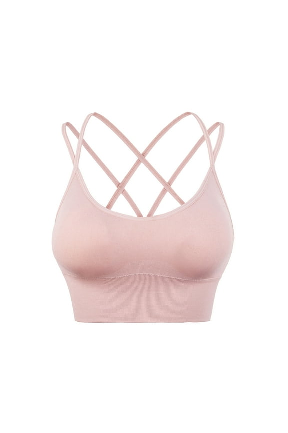 Strapless Bras for Women Woman Bras With String Quick Dry Shockproof Running Fitness Large Size Underwear Strapless Bra for Big Busted Women Built in Bra Tank Tops for Women