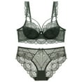 thumbnail image 1 of Strapless Bras for Women Women's French Sexy Gathering Large Size Bra Set Ultra-thin Big Breasts Shows Small Collection Women's Exotic lingerie Sets lingerie Set, 1 of 4